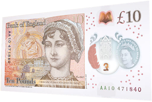 Полимерная банкнота номиналом £10